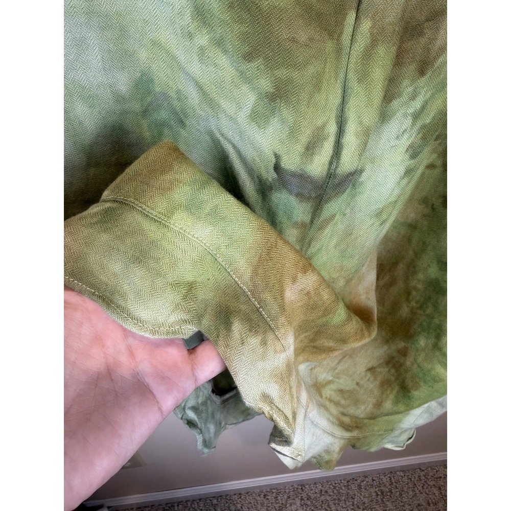 Vintage Green Boho Tie Dye Watercolor Dress FairyGrunge Size 18 Amanda Smith - Picture 5 of 10